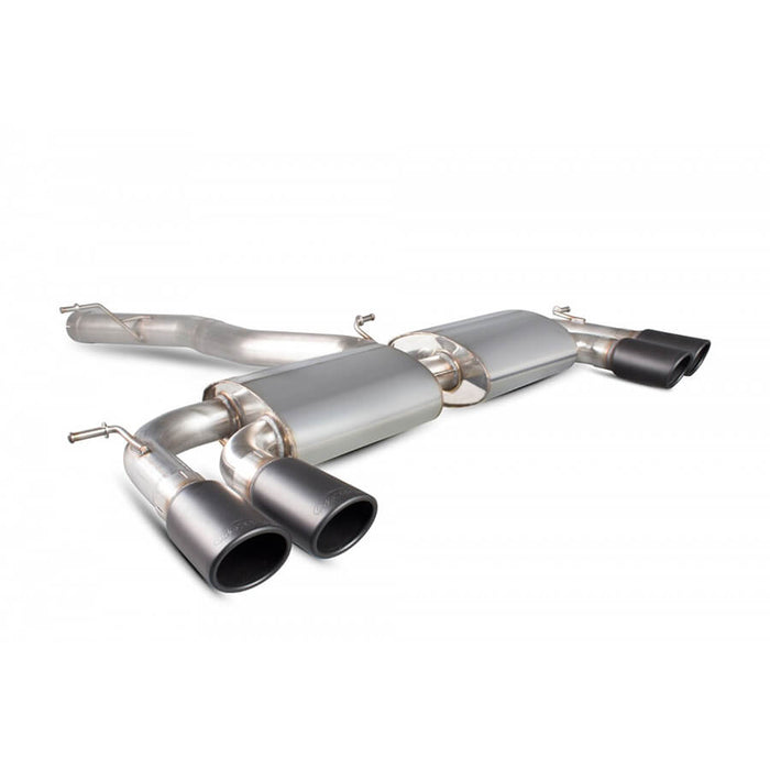 Scorpion Exhausts Non Resonated Cat Back Exhaust System For The VW Golf R Mk7 With Monaco Ceramic Tips