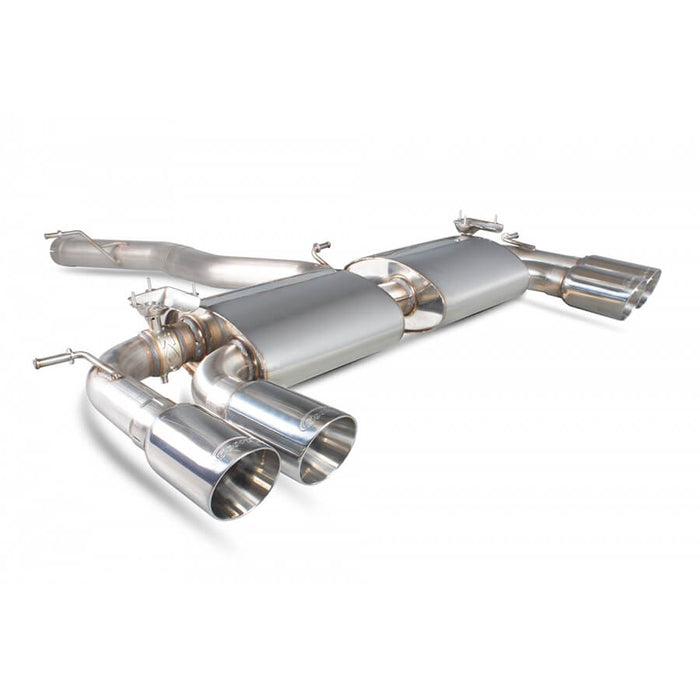Scorpion Exhausts Non Resonated and Non Valved Cat Back Exhaust System For The VW Golf R Mk7 With Daytona Tips