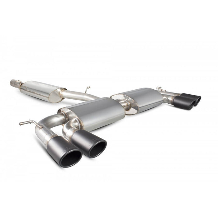 Scorpion Exhausts Resonated Cat Back Exhaust System for the VW Golf R Mk7 with Monaco Ceramic Tailpipes