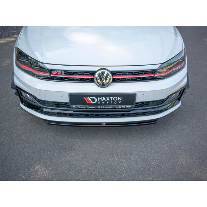 VW Polo GTI MK6 (AW) Front Splitter V.4 - Maxton Design